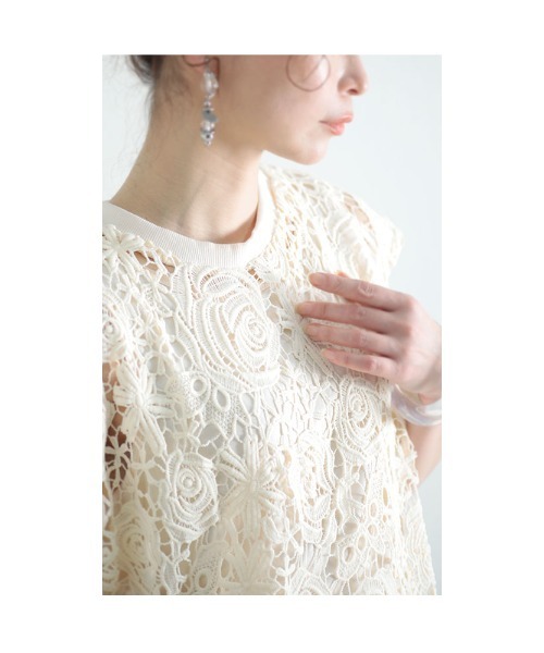上品な花柄レーストップス♡ 上品な花柄レーストップス（Tシャツ/カットソー）｜Sawa a la