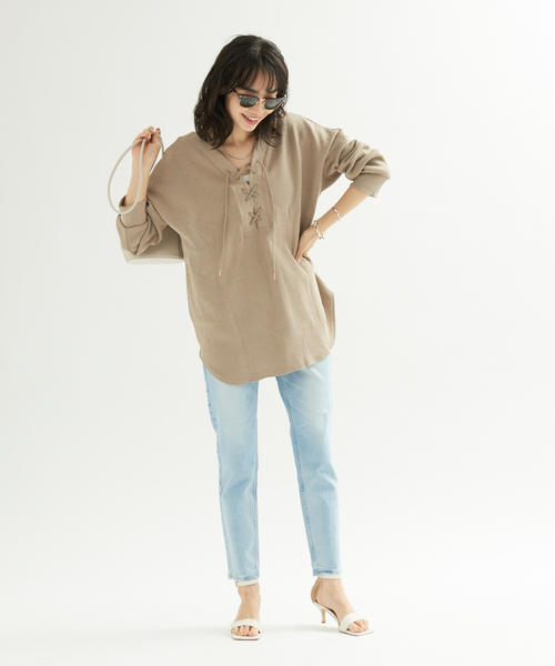 upperhights（アッパーハイツ）の「Upperhights THE STELLA2（デニムパンツ・レディース・サックスブルー・22/23/21/24/25）」の3枚目の写真