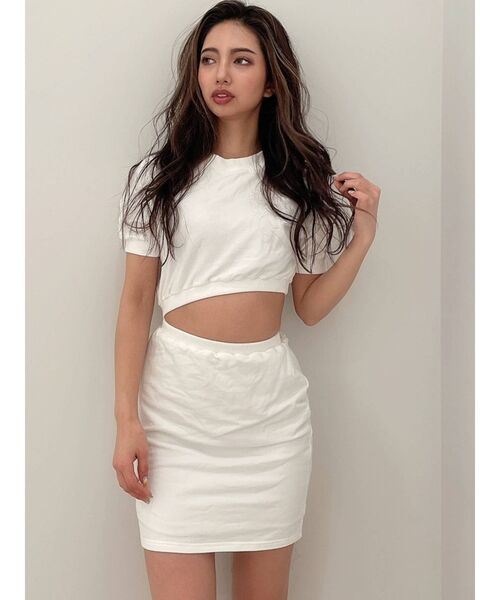 GYDA（ジェイダ）の「SIDE OPEN ハーフスリーブスウェットワンピース（ワンピース・レディース・ブラック/グレー/オフホワイト・FREE）」の20枚目の写真