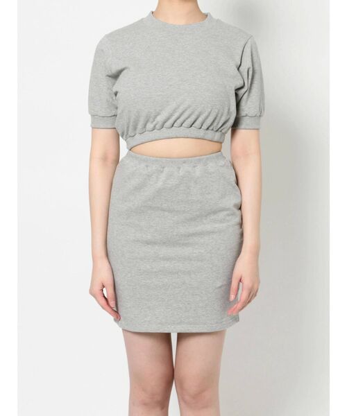 GYDA（ジェイダ）の「SIDE OPEN ハーフスリーブスウェットワンピース（ワンピース・レディース・ブラック/グレー/オフホワイト・FREE）」の12枚目の写真