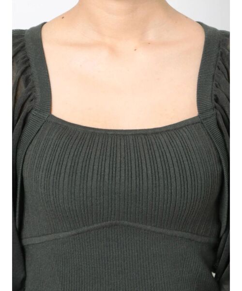 MERCURYDUO（マーキュリーデュオ）の「シアースリーブ2WAYニット（ニット/セーター・レディース・オフホワイト/ベビーピンク/グレー・FREE）」の10枚目の写真