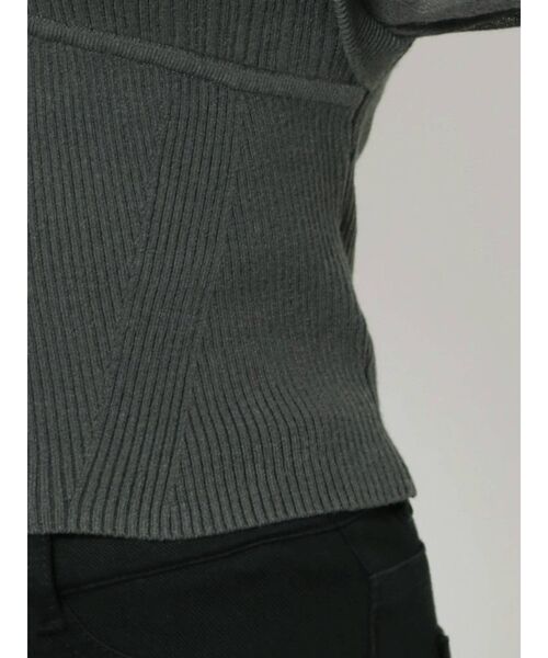 MERCURYDUO（マーキュリーデュオ）の「シアースリーブ2WAYニット（ニット/セーター・レディース・オフホワイト/ベビーピンク/グレー・FREE）」の12枚目の写真