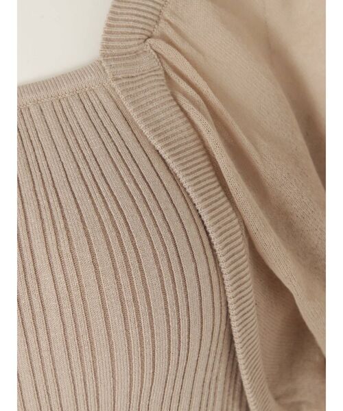 MERCURYDUO（マーキュリーデュオ）の「シアースリーブ2WAYニット（ニット/セーター・レディース・オフホワイト/ベビーピンク/グレー・FREE）」の17枚目の写真