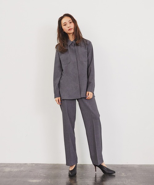 RANDEBOO（ランデブー）の「Minimal slacks（スラックス・レディース・ベージュ/グレー・FREE）」の2枚目の写真