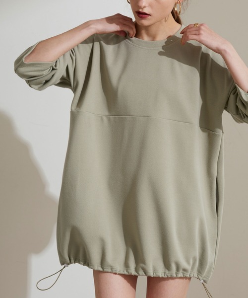 SEA DRESS(シードレス)の「ハニカムメッシュ素材ラッシュガード(ラッシュガード・レディース・ライトカーキ/オフホワイト/オレンジ系その他・FREE)」の6枚目の写真