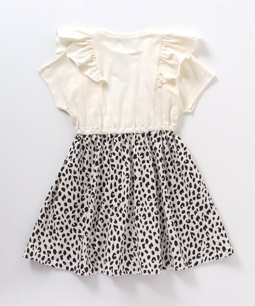 BREEZE(ブリーズ)の「レオパード柄ドッキングワンピース(ワンピース・キッズ・チャコール/オフホワイト・110/120/100/80/90/130/140)」の5枚目の写真