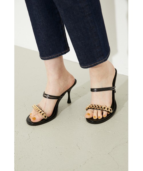 rienda（リエンダ）の「チェーンポイントサンダル（サンダル・レディース・ベージュ/ブラック/ブルー・MEDIUM/LARGE/SMALL）」の15枚目の写真