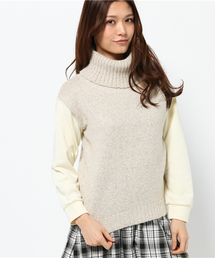 mystic | 袖スウェットオフタートルプルオーバー(Tシャツ/カットソー)