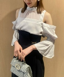 SNIDEL | オープンショルダーフレアブラウス(シャツ/ブラウス)