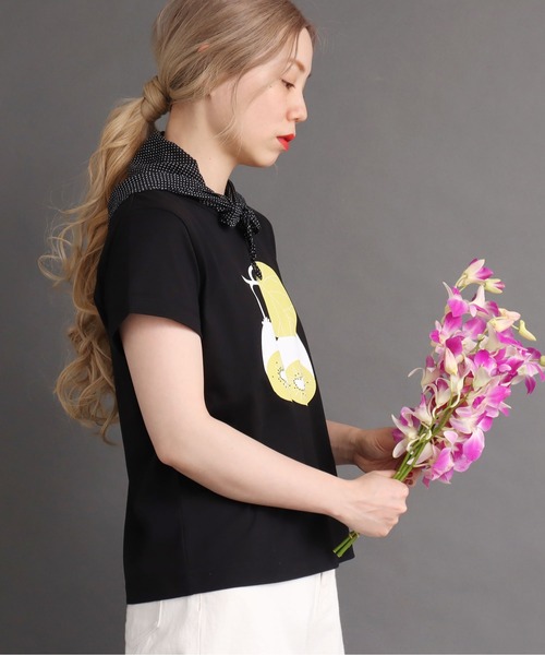 peu pres半袖 カットソー キウイ柄 peu pres（プープレ）の「キウイプリントTシャツ（Tシャツ/カットソー
