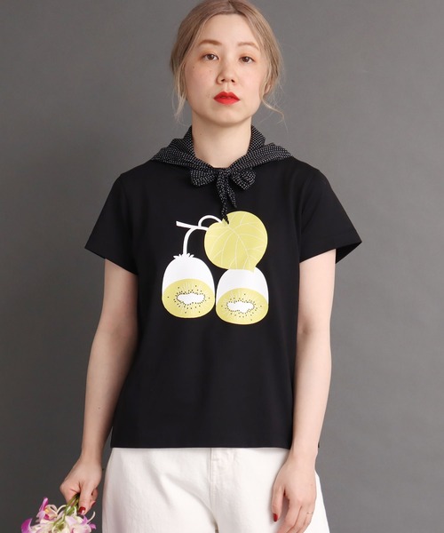 peu pres（プープレ）の「キウイプリントTシャツ（Tシャツ/カットソー 