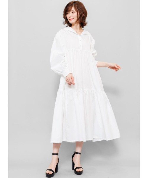 楽天市場】シャツワンピース 白（ドレスのシルエットミニドレス