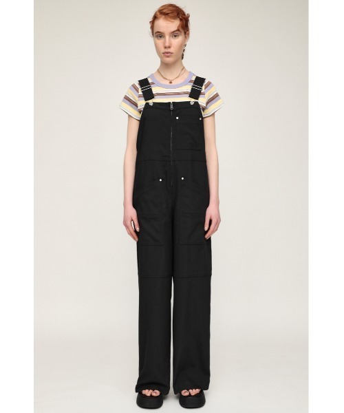 SLY(スライ)の「WOVEN WORK SALOPETTE ワーク サロペット(サロペット/オーバーオール・レディース・ブラック/イエロー・1/2)」の8枚目の写真
