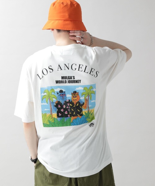 RAGEBLUE(レイジブルー)の「【MULGA THE LIFE】コラボJOURNEYプリントTシャツ(Tシャツ/カットソー・メンズ・ブルー系その他/オリーブ/オレンジ/ブラック/ホワイト・SMALL/MEDIUM/LARGE)」の8枚目の写真