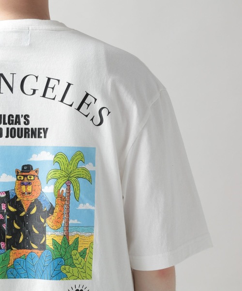 RAGEBLUE(レイジブルー)の「【MULGA THE LIFE】コラボJOURNEYプリントTシャツ(Tシャツ/カットソー・メンズ・ブルー系その他/オリーブ/オレンジ/ブラック/ホワイト・SMALL/MEDIUM/LARGE)」の9枚目の写真