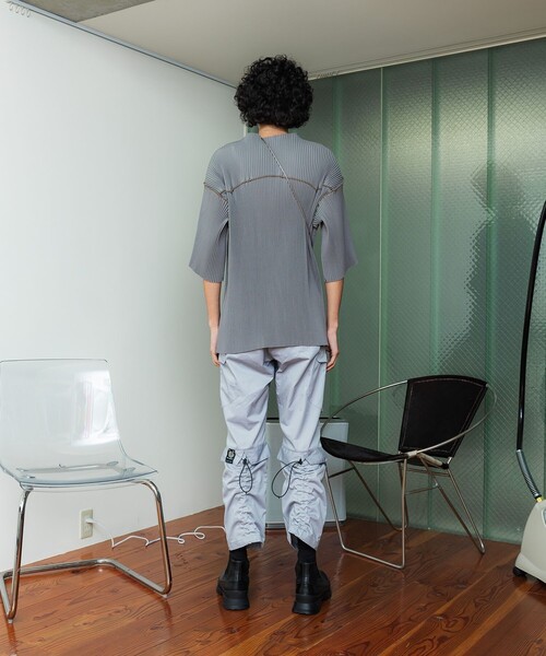 kotohayokozawa（コトハヨコザワ）の「【kotohayokozawa/コトハヨコザワ】STUDIOUS別注 PLEAT POCKET TEE（Tシャツ/カットソー・メンズ・ブラック/グレー/ミント・S/M）」の4枚目の写真