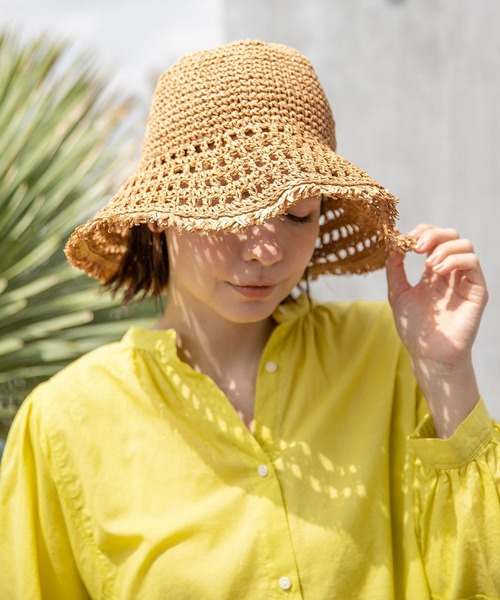 niko and...（ニコアンド）の「オリジナルペーパーアソートハット（ハット・レディース・ライトブラウン/ナチュラル/ラベンダー/ブラック/レッド・FREE）」の6枚目の写真