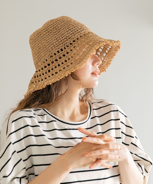 niko and...（ニコアンド）の「オリジナルペーパーアソートハット（ハット・レディース・ライトブラウン/ナチュラル/ラベンダー/ブラック/レッド・FREE）」の9枚目の写真