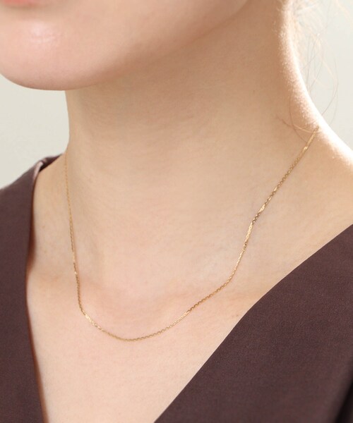 K18フラットチェーン ネックレス（ネックレス）｜COCOSHNIK（ココシュ