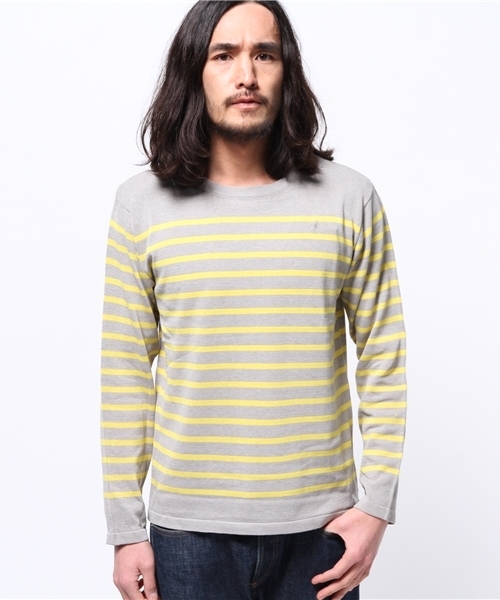 CIAOPANIC TYPY(チャオパニックティピー)の「ハイツイストマリンボーダーニット(ニット/セーター・メンズ・その他/グレー/ネイビー/ブラック/ホワイト・MEDIUM/LARGE/SMALL)」の4枚目の写真