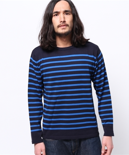 CIAOPANIC TYPY(チャオパニックティピー)の「ハイツイストマリンボーダーニット(ニット/セーター・メンズ・その他/グレー/ネイビー/ブラック/ホワイト・MEDIUM/LARGE/SMALL)」の8枚目の写真