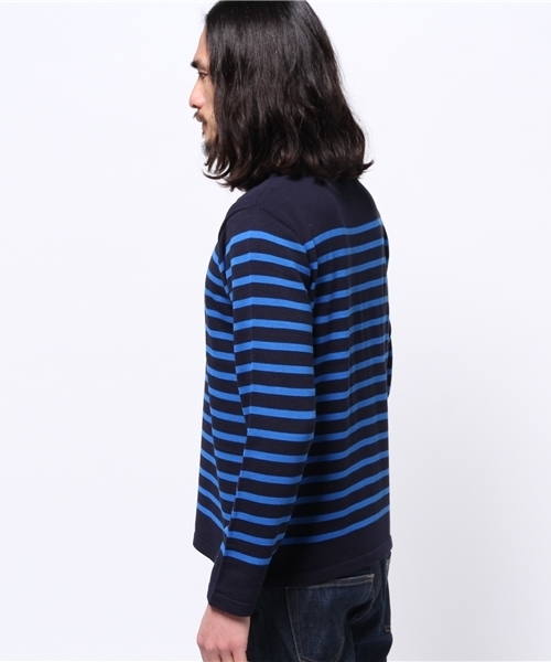 CIAOPANIC TYPY(チャオパニックティピー)の「ハイツイストマリンボーダーニット(ニット/セーター・メンズ・その他/グレー/ネイビー/ブラック/ホワイト・MEDIUM/LARGE/SMALL)」の9枚目の写真