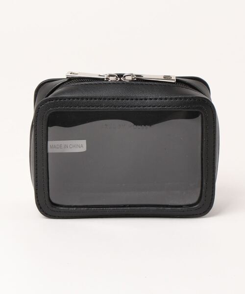 AZUL by moussy(アズールバイマウジー)の「WITH MIRROR CLEAR POUCH/ウィズミラークリアポーチ(ポーチ・レディース・ブラック/ブラック系その他・FREE)」の1枚目の写真