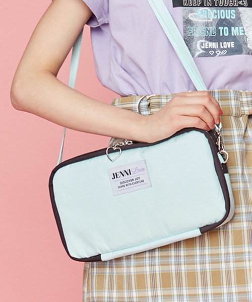 JENNI love(ジェニィラブ)の「2ROOMマルチショルダー(ショルダーバッグ・キッズ・ブラック/ラベンダー/ミント・F)」の2枚目の写真