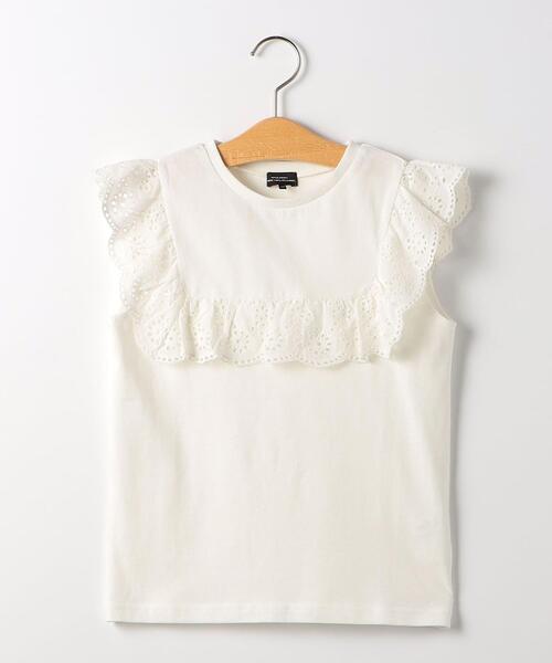 green label relaxing（グリーンレーベルリラクシング）の「TJ スクエア レース プルオーバー 100cm-130cm（Tシャツ/カットソー・キッズ・ダークグレー/オフホワイト/ライラック・110cm/120cm/130cm/100cm）」の9枚目の写真