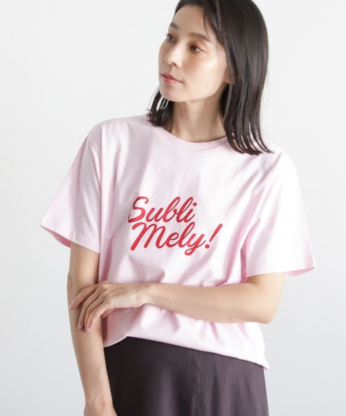 LEPSIM（レプシィム）の「カラープリントTシャツ　297571（Tシャツ/カットソー・レディース・オフホワイト/ピンク/ブルー/ライトグリーン/ベージュ/ホワイト・FREE）」の6枚目の写真