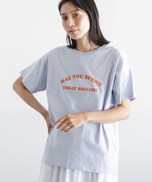 LEPSIM（レプシィム）の「カラープリントTシャツ　297571（Tシャツ/カットソー・レディース・オフホワイト/ピンク/ブルー/ライトグリーン/ベージュ/ホワイト・FREE）」の5枚目の写真