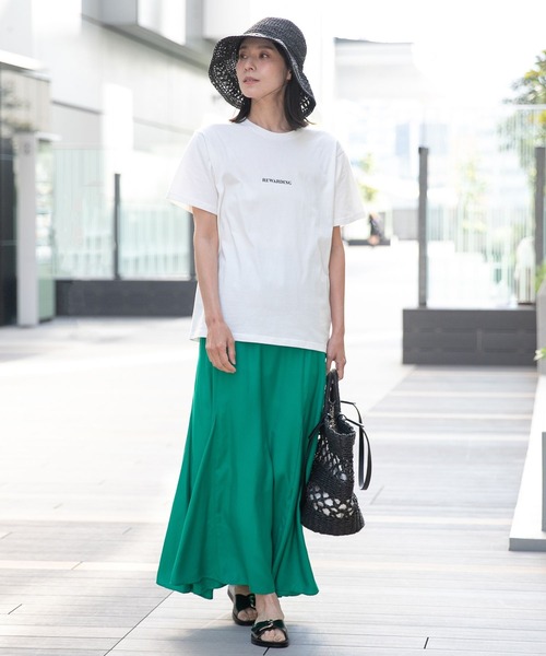 LEPSIM（レプシィム）の「カラープリントTシャツ　297571（Tシャツ/カットソー・レディース・オフホワイト/ピンク/ブルー/ライトグリーン/ベージュ/ホワイト・FREE）」の16枚目の写真