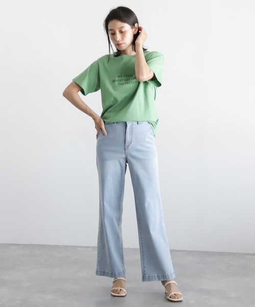 LEPSIM（レプシィム）の「カラープリントTシャツ　297571（Tシャツ/カットソー・レディース・オフホワイト/ピンク/ブルー/ライトグリーン/ベージュ/ホワイト・FREE）」の14枚目の写真