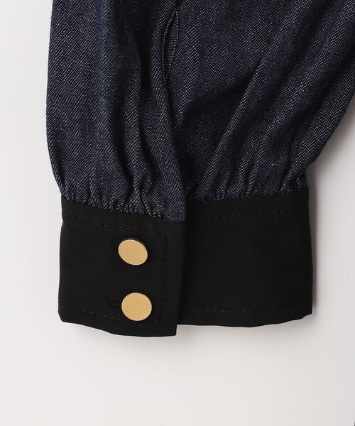 Diagram（ダイアグラム）の「ボリュームフレアシャツワンピース（シャツワンピース・レディース・インディゴブルー/ベージュ・36/38）」の20枚目の写真