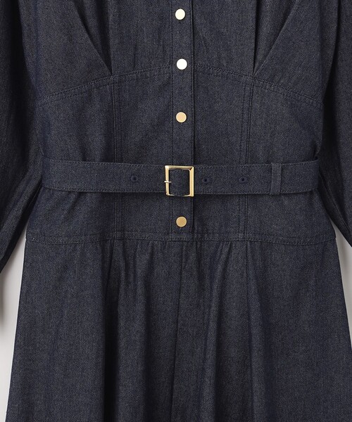 Diagram（ダイアグラム）の「ボリュームフレアシャツワンピース（シャツワンピース・レディース・インディゴブルー/ベージュ・36/38）」の22枚目の写真