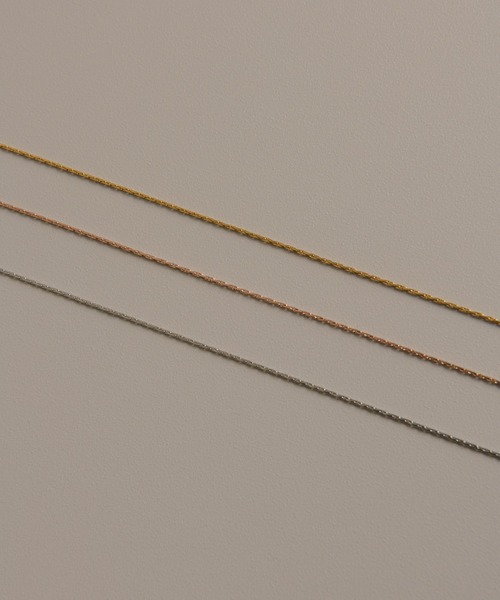 muku（ムク）の「金属アレルギー対応 1mmスキンネックレス/サージカルステンレス/316L（ネックレス・レディース・ゴールド/シルバー/シャンパン・39/45/52）」の16枚目の写真