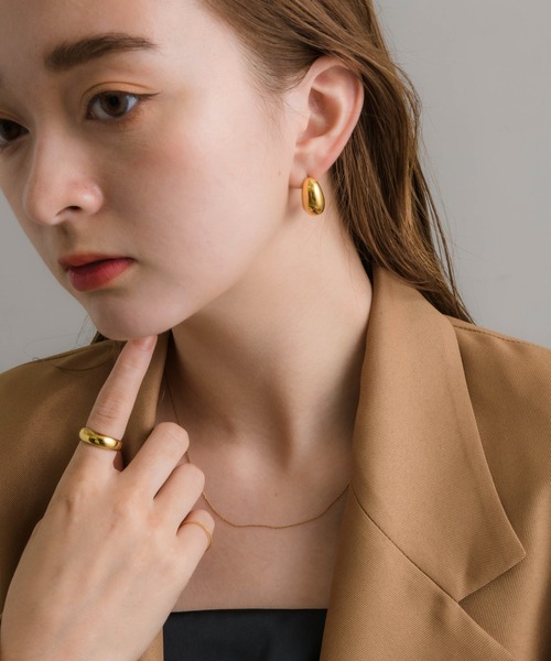 muku（ムク）の「金属アレルギー対応 1mmスキンネックレス/サージカルステンレス/316L（ネックレス・レディース・ゴールド/シルバー/シャンパン・39/45/52）」の6枚目の写真