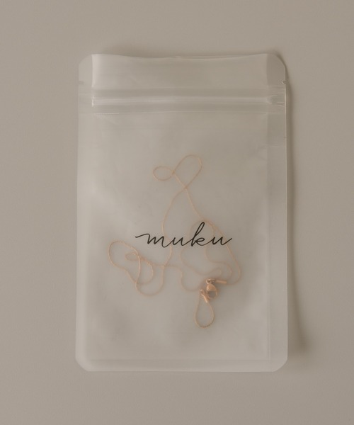 muku（ムク）の「金属アレルギー対応 1mmスキンネックレス/サージカルステンレス/316L（ネックレス・レディース・ゴールド/シルバー/シャンパン・39/45/52）」の8枚目の写真