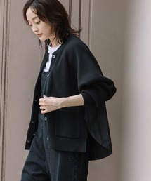 Munich | 両畦編みニット×中綿入りタフタドッキングブルゾン(ブルゾン)