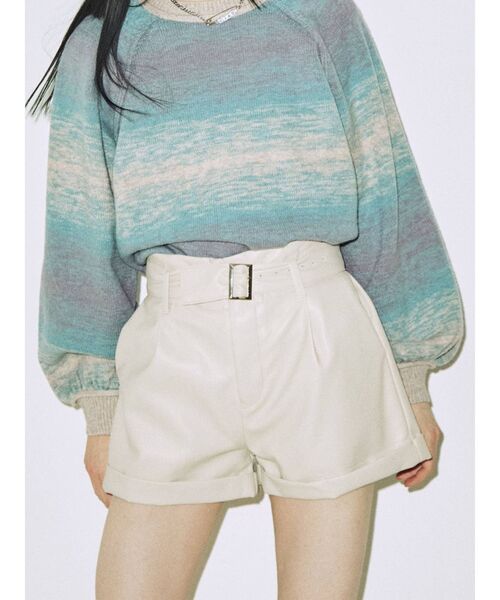 jouetie（ジュエティ）の「タックハイウエストキュロット（その他パンツ・レディース・ブラック/ピンク/グリーン/アイボリー・MEDIUM）」の2枚目の写真