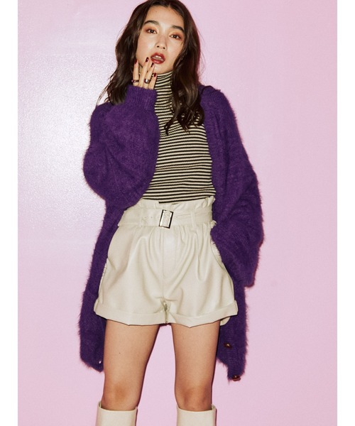 jouetie（ジュエティ）の「タックハイウエストキュロット（その他パンツ・レディース・ブラック/ピンク/グリーン/アイボリー・MEDIUM）」の5枚目の写真