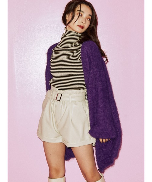 jouetie（ジュエティ）の「タックハイウエストキュロット（その他パンツ・レディース・ブラック/ピンク/グリーン/アイボリー・MEDIUM）」の6枚目の写真