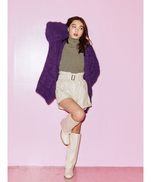 jouetie（ジュエティ）の「タックハイウエストキュロット（その他パンツ・レディース・ブラック/ピンク/グリーン/アイボリー・MEDIUM）」の7枚目の写真