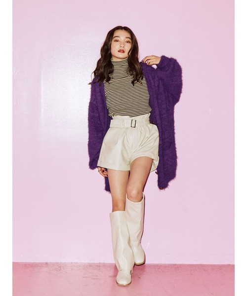 jouetie（ジュエティ）の「タックハイウエストキュロット（その他パンツ・レディース・ブラック/ピンク/グリーン/アイボリー・MEDIUM）」の8枚目の写真