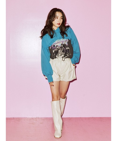 jouetie（ジュエティ）の「タックハイウエストキュロット（その他パンツ・レディース・ブラック/ピンク/グリーン/アイボリー・MEDIUM）」の12枚目の写真