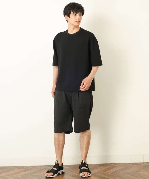a.v.v(アーヴェヴェ)の「【S-XXL】なめらかダンボールバルーンシルエット5分袖カットソー(Tシャツ/カットソー・メンズ・ブラック/ミント/モカ・46/48/44/52/50)」の11枚目の写真