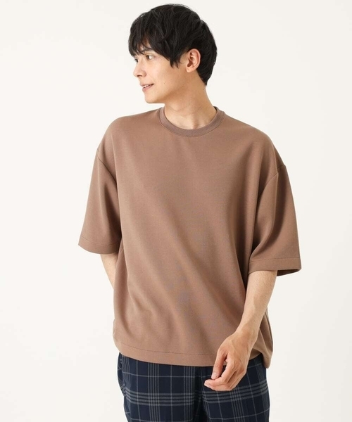 a.v.v(アーヴェヴェ)の「【S-XXL】なめらかダンボールバルーンシルエット5分袖カットソー(Tシャツ/カットソー・メンズ・ブラック/ミント/モカ・46/48/44/52/50)」の21枚目の写真