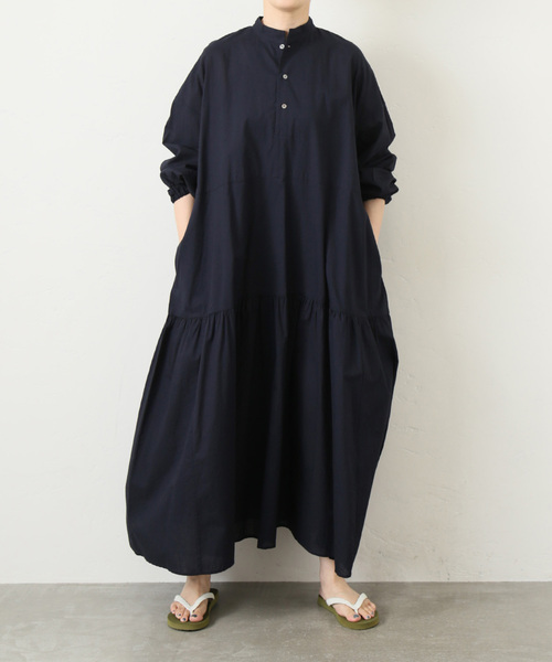 JOURNAL STANDARD LUXE（ジャーナルスタンダード　ラックス）の「キャンブリック ティアードワンピース（ワンピース・レディース・ホワイト/ネイビー・FREE）」の2枚目の写真