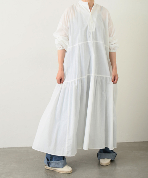 JOURNAL STANDARD LUXE（ジャーナルスタンダード　ラックス）の「キャンブリック ティアードワンピース（ワンピース・レディース・ホワイト/ネイビー・FREE）」の14枚目の写真