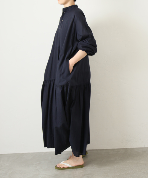 JOURNAL STANDARD LUXE（ジャーナルスタンダード　ラックス）の「キャンブリック ティアードワンピース（ワンピース・レディース・ホワイト/ネイビー・FREE）」の4枚目の写真